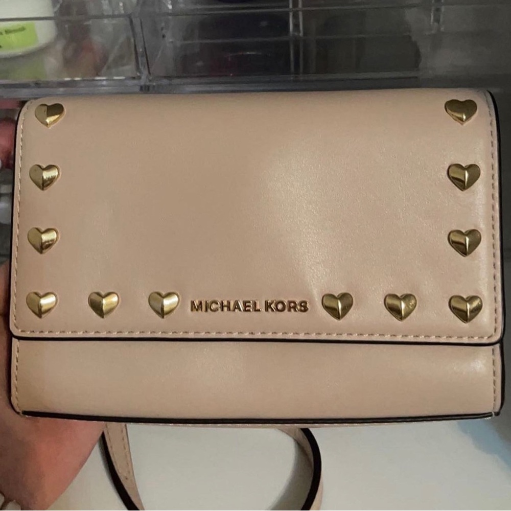 Michael Kors heart stud crossbody bag